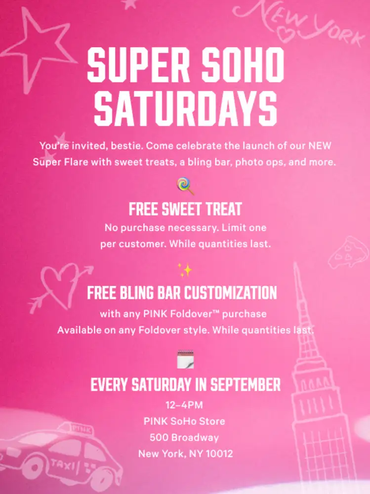 Super Soho Saturdays with Pink