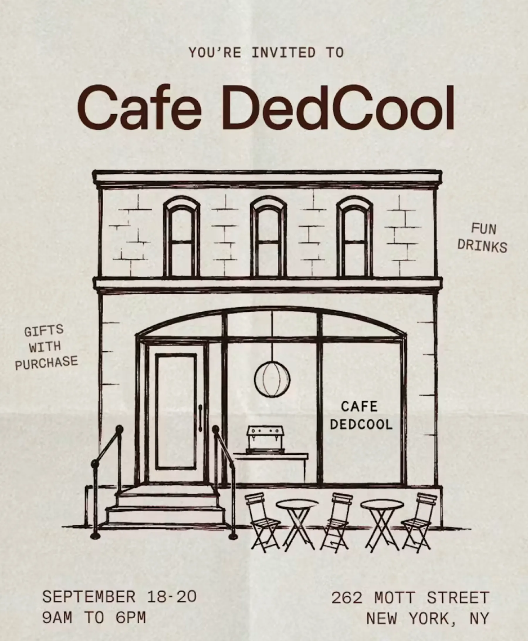 DedCool Cafe Pop-Up