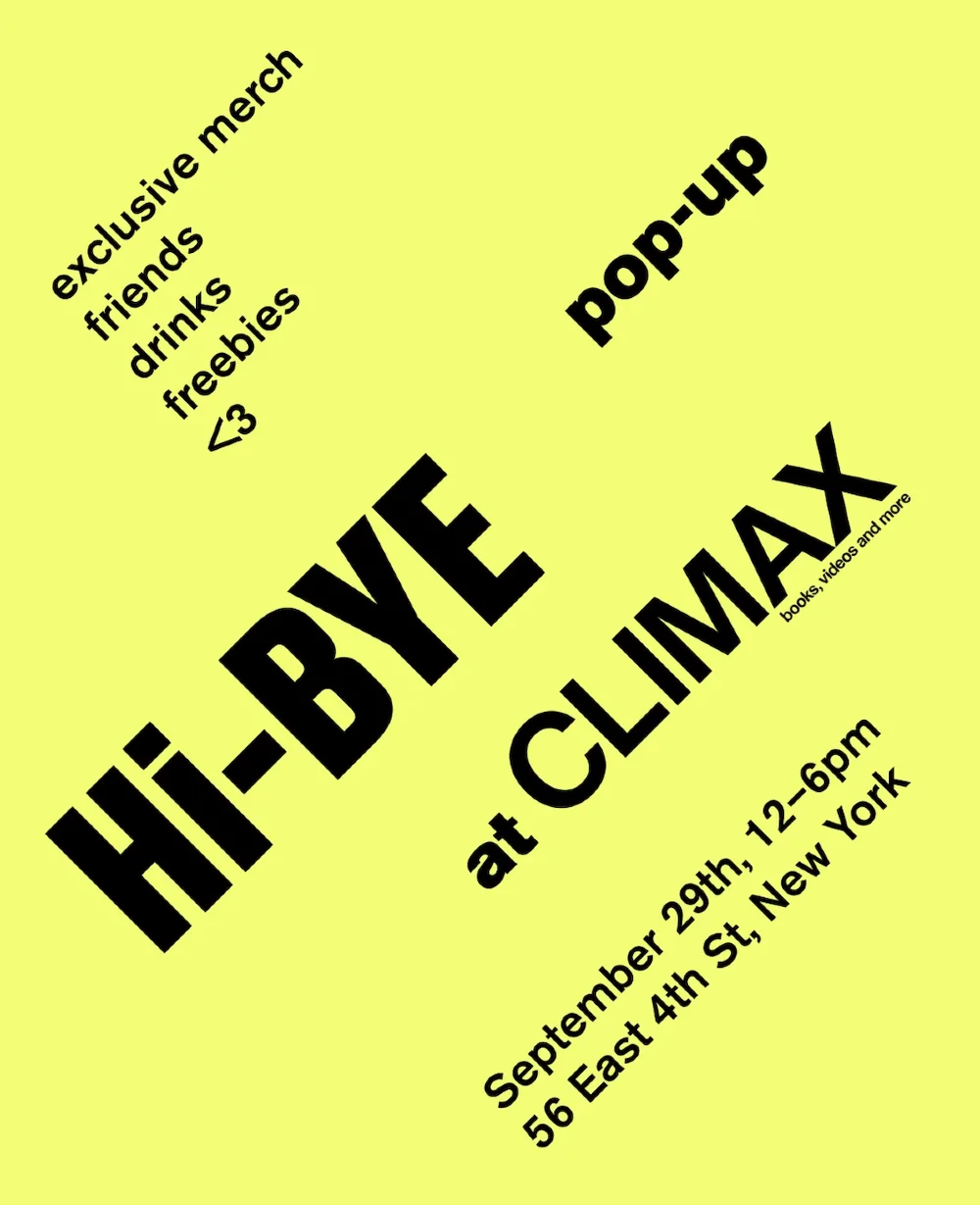 Hi-Bye Pop-Up at Climax Books