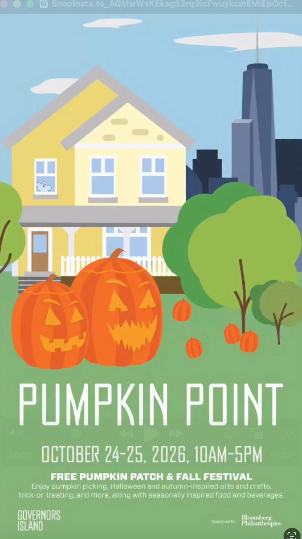 Pumpkin Point at Governors Island