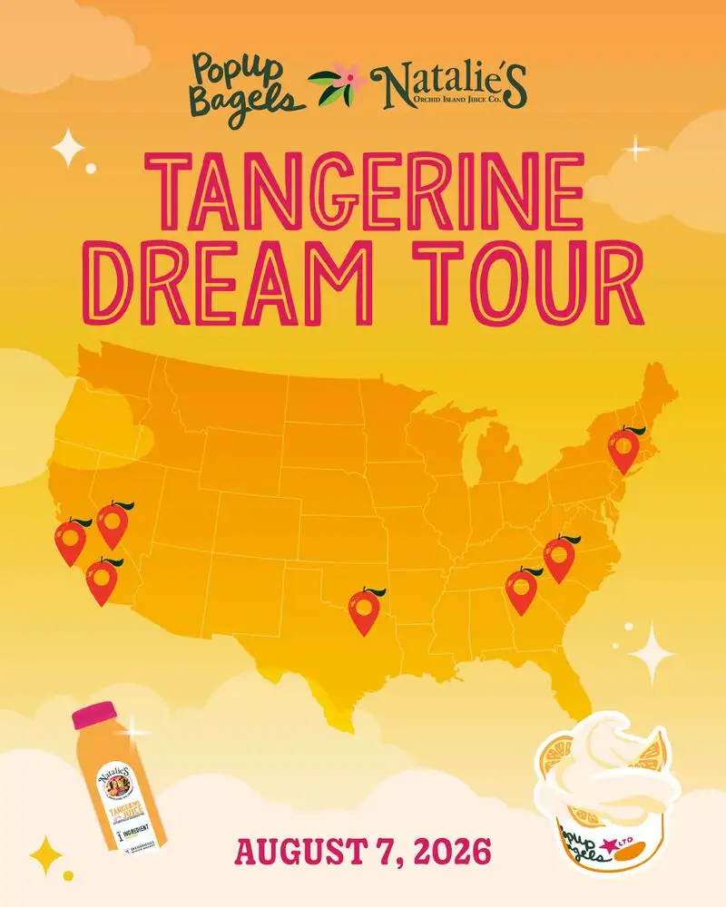 PopUp Bagels x Natalie's OJ Tangerine Dream Tour