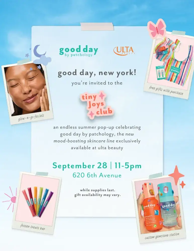 good day 'tiny Joys club' pop up at Ulta Beauty