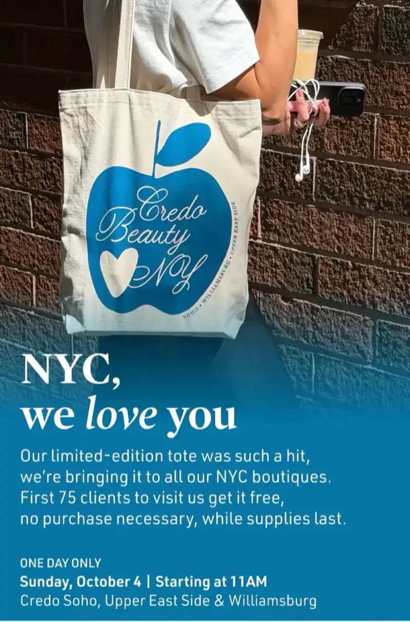 Credo Beauty NY Tote Giveaway