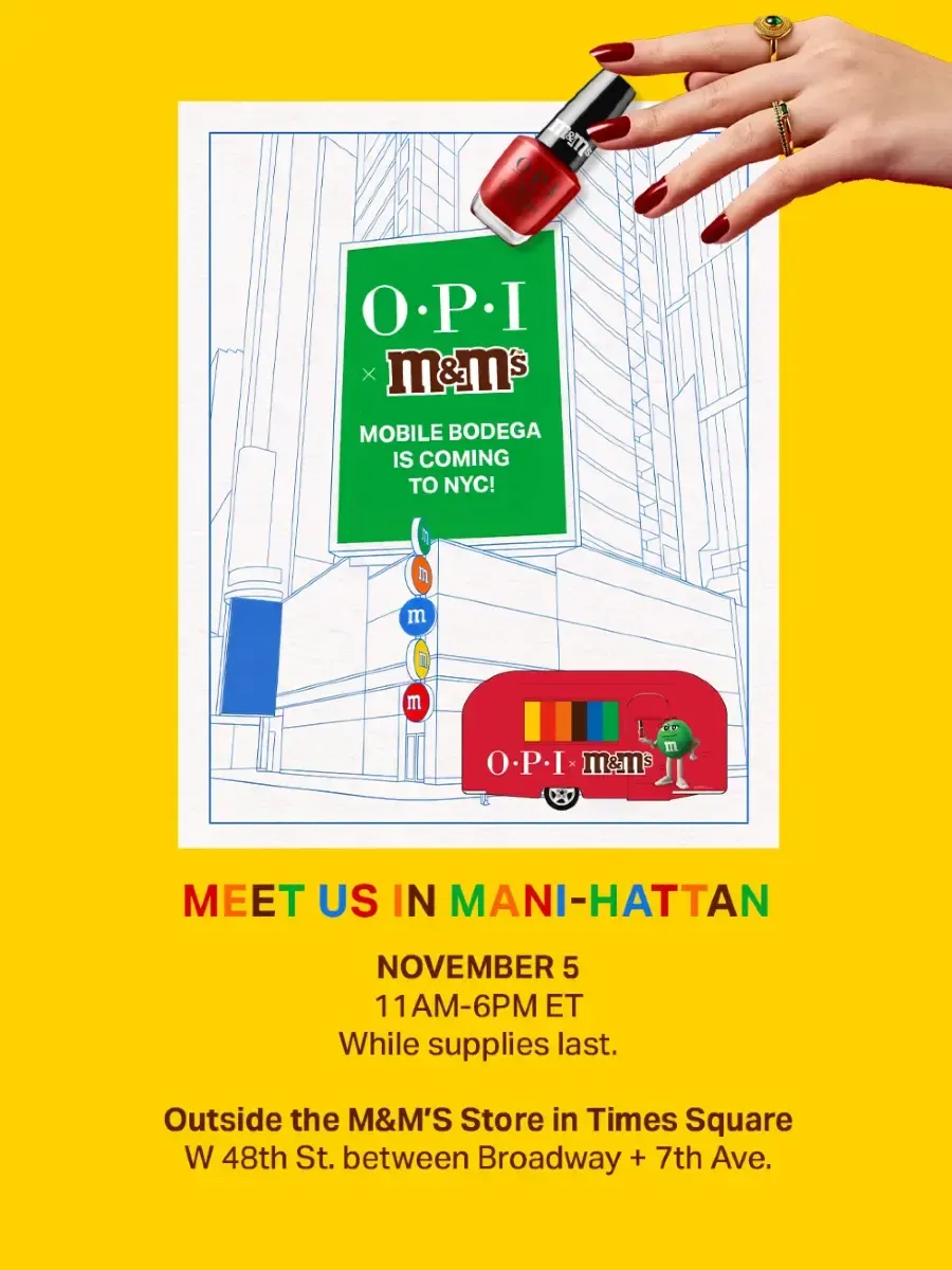 OPI x M&M’S Mobile Bodega