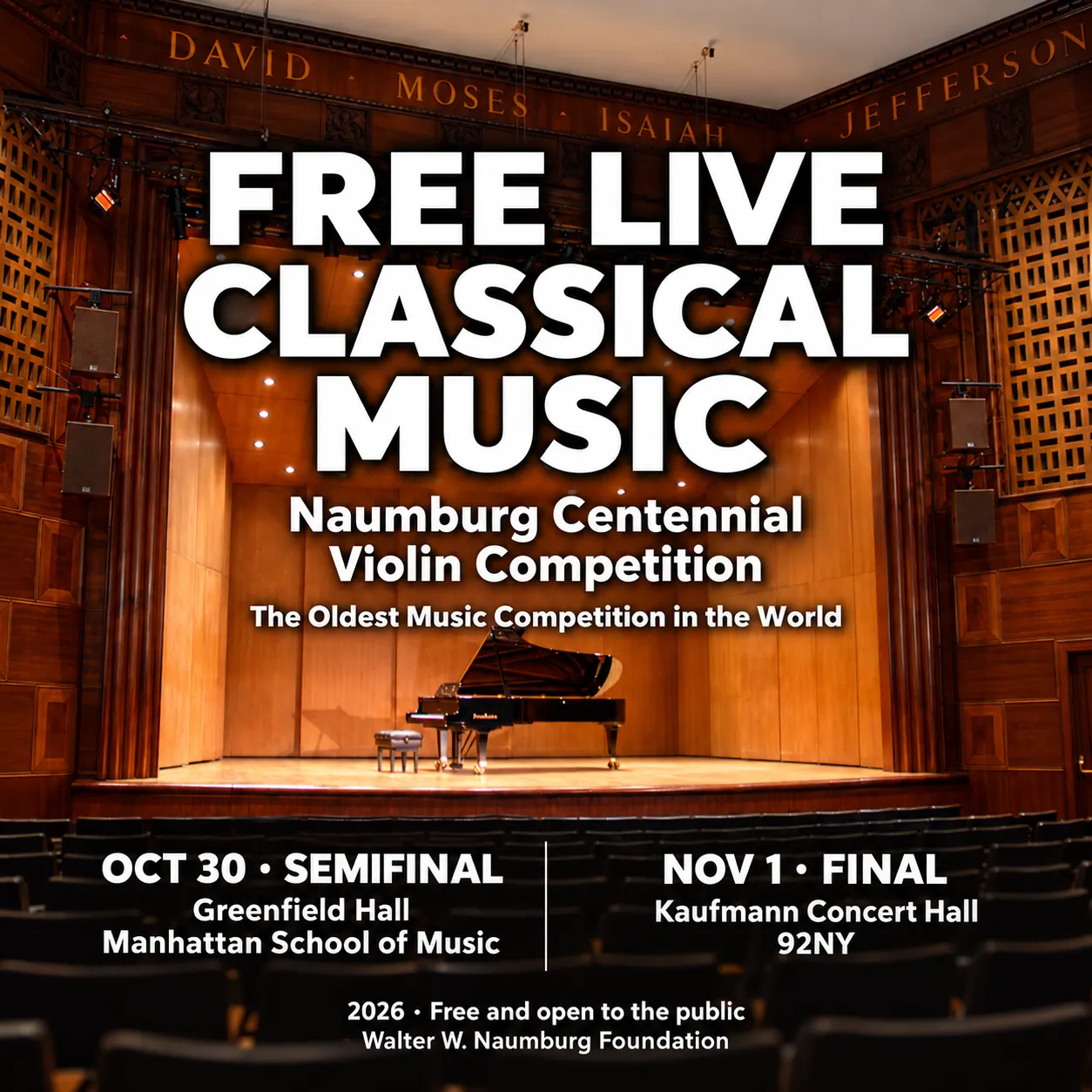 Naumburg Centennial Violin Competition: Semifinal