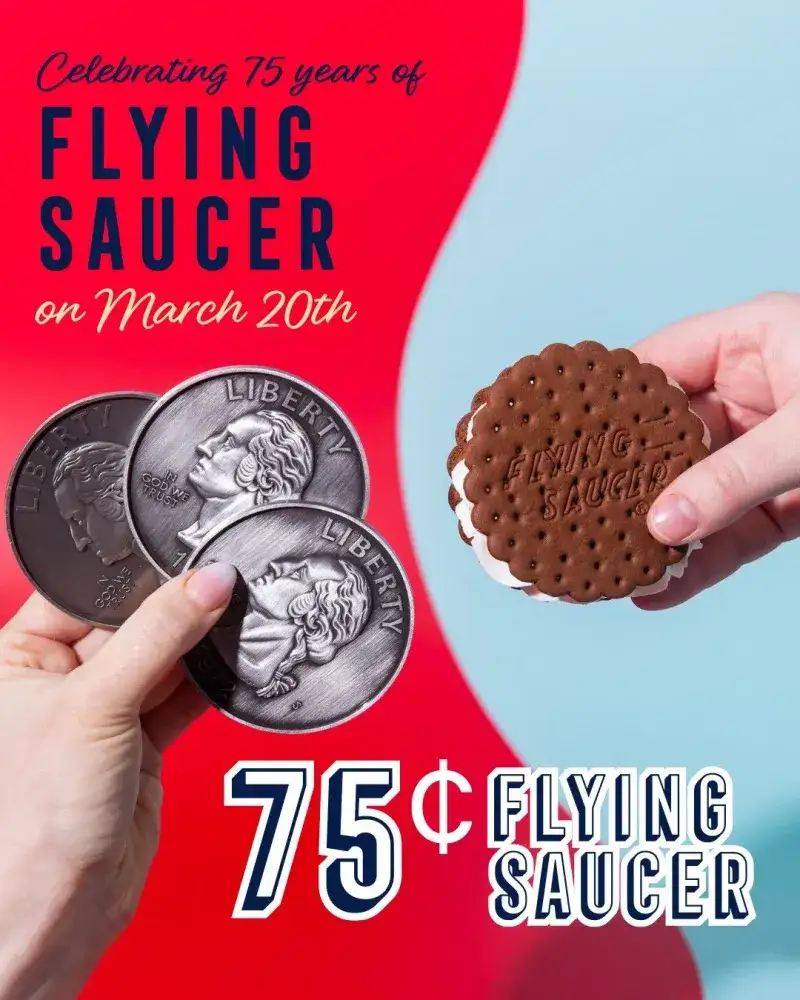 75 cent Flying Saucers at Carvel