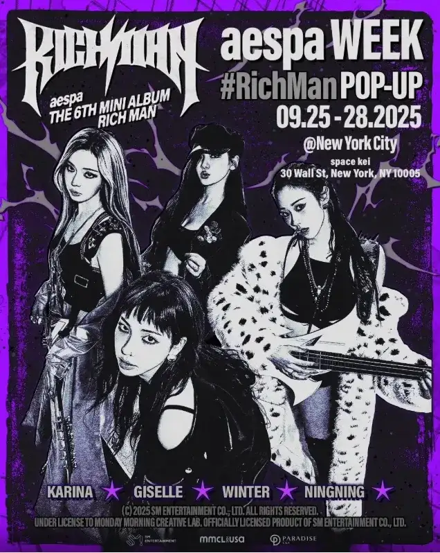 aespa Rich Man Pop-Up
