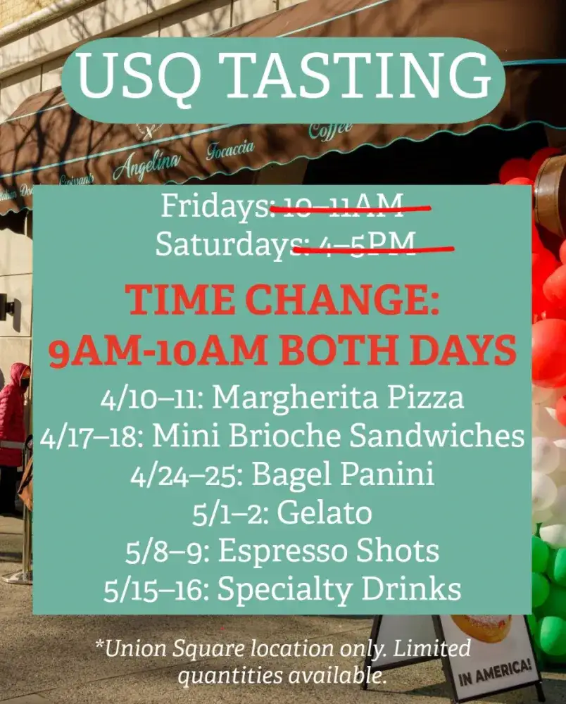 Angelina Bakery Union Square Tastings