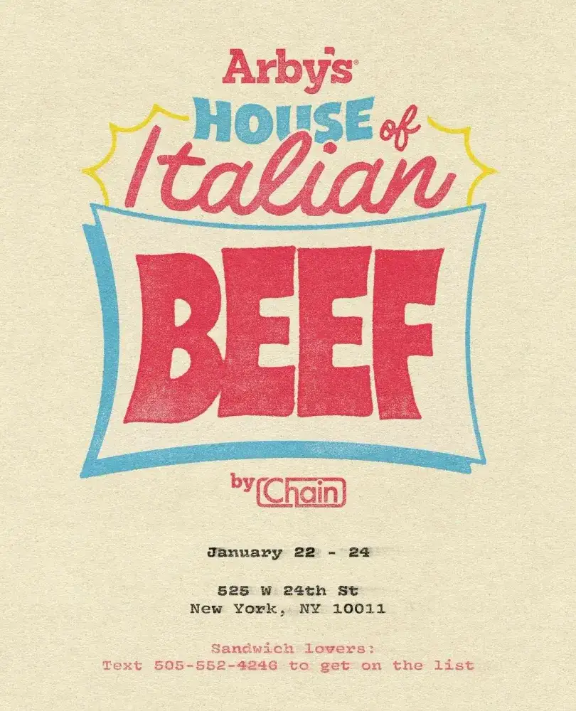 Arby's x Chain The House of Italian Beef