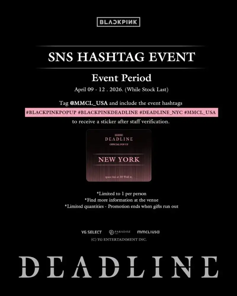 BLACKPINK Deadline Pop-Up