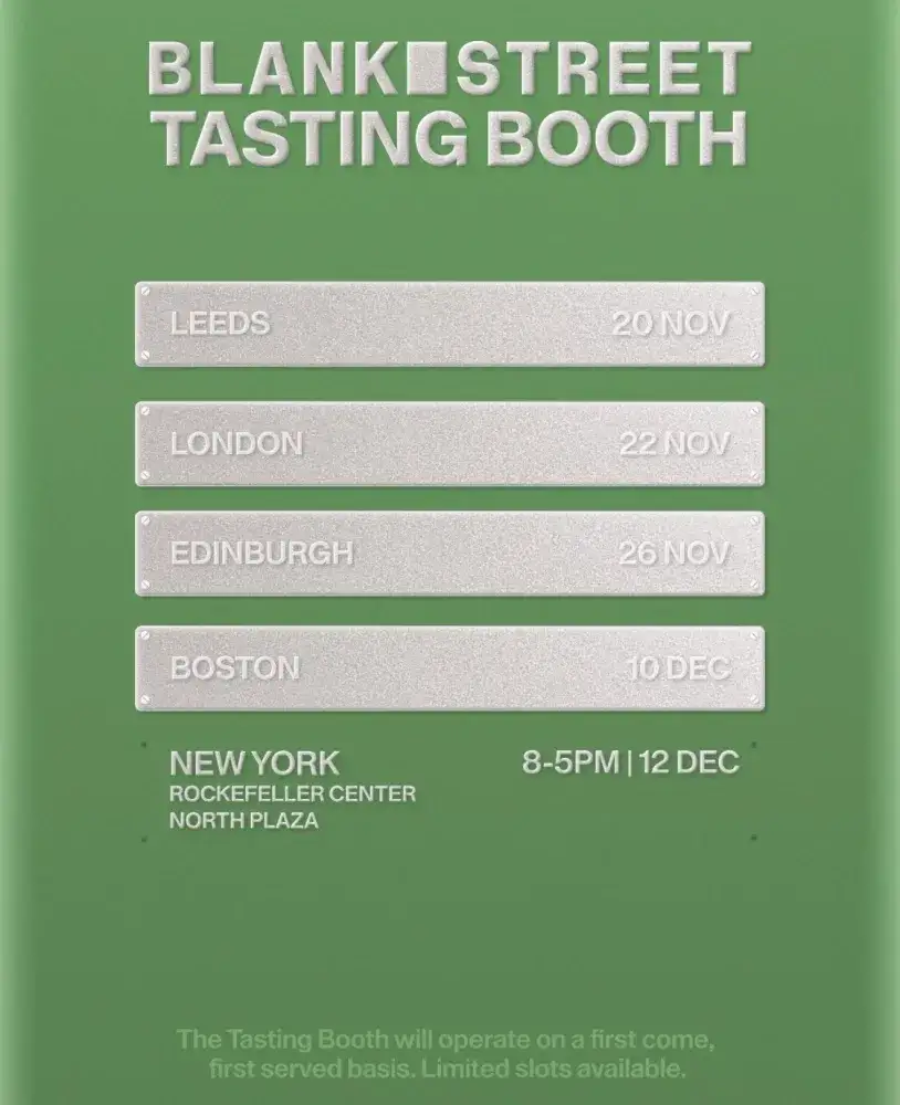 Blank Street Tasting Booth