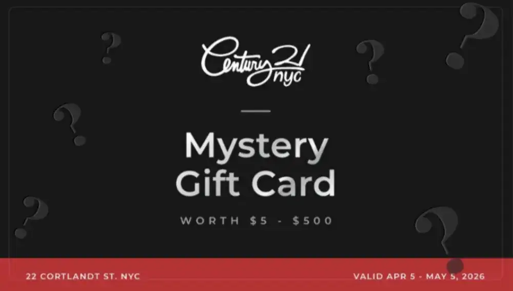 Century 21 10,000 Mystery Gift Cards