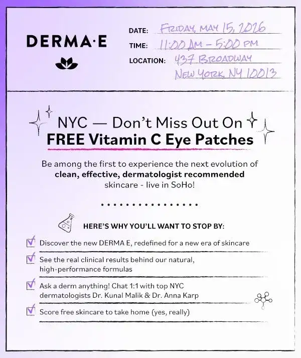 DERMA E Pop-Up