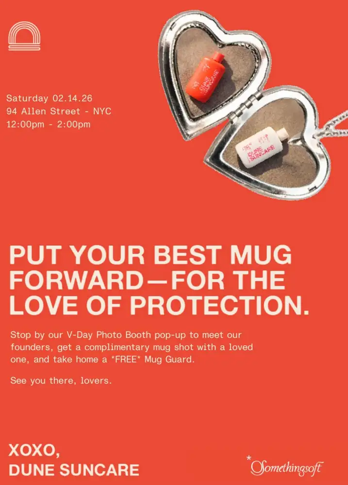 DUNE Suncare V-Day Photo Booth pop-up