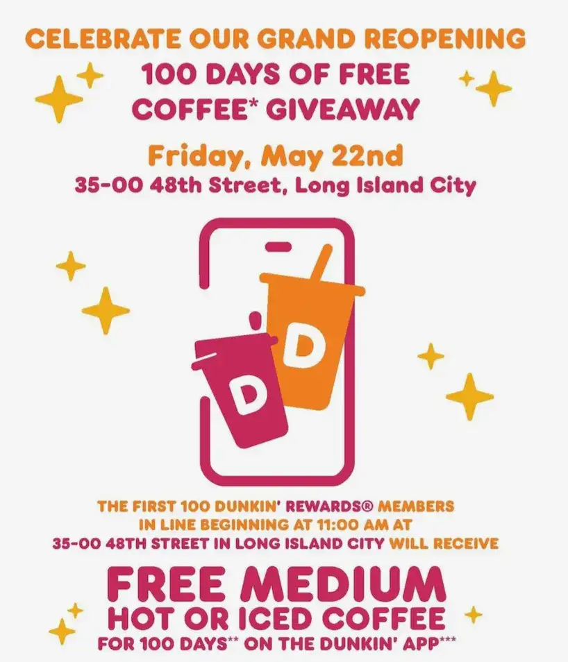 Dunkin LIC GRand ReOpening