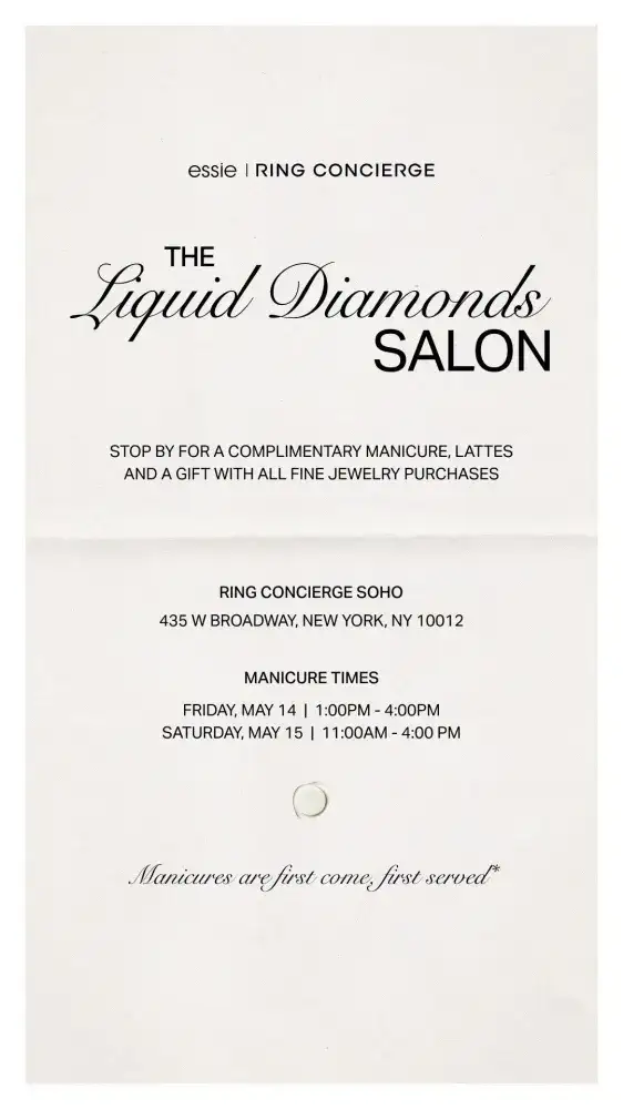 essie x Ring Concierge Liquid Diamonds Salon
