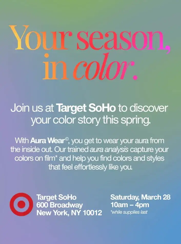Free Aura Reading + Color Analysis at Target SoHo