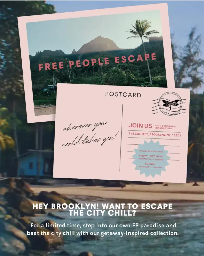 Free People Escape Brooklyn Pop-Up