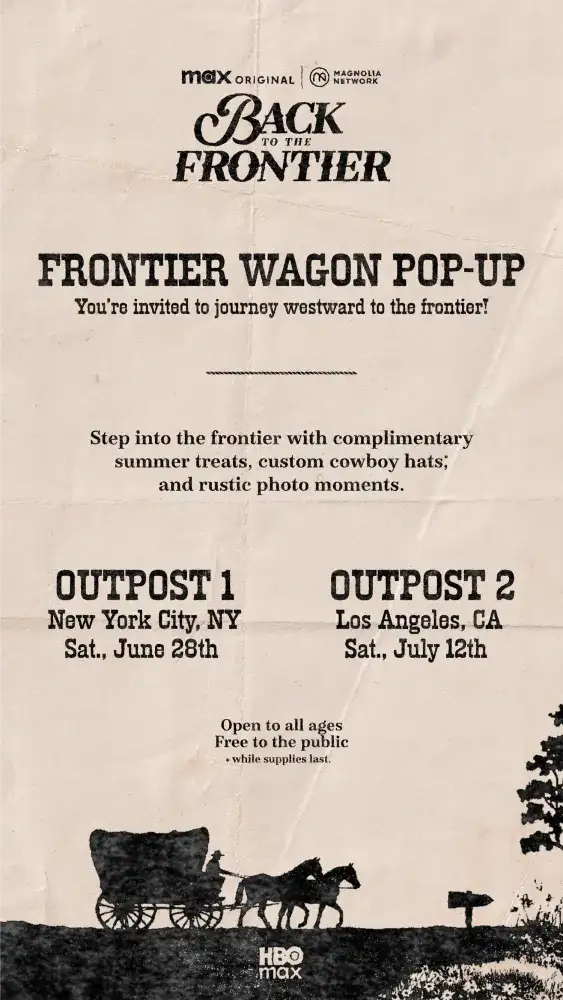 Frontier Wagon NYC Pop-Up by HBO Max and Magnolia Network