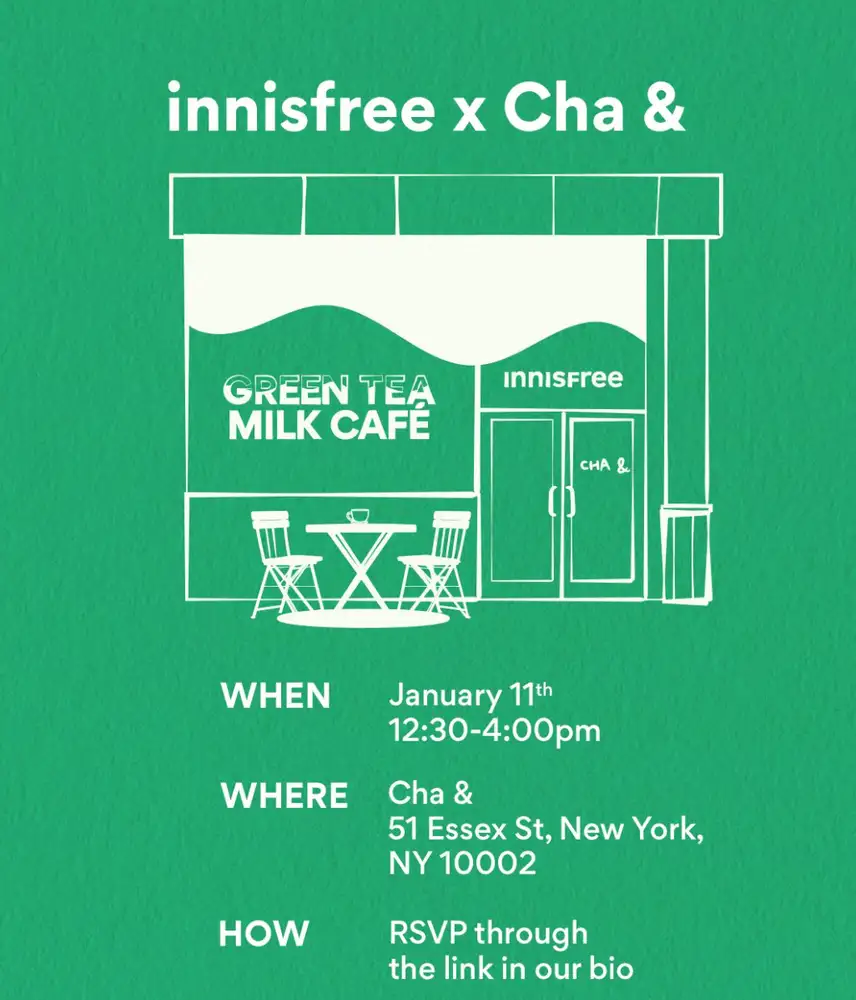 innisfree Green Tea Milk Cafe
