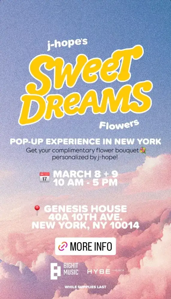 j-hope Sweet Dreams Flowers Pop-Up Experience