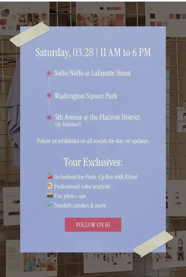 Khloé x Fabletics NYC Tour