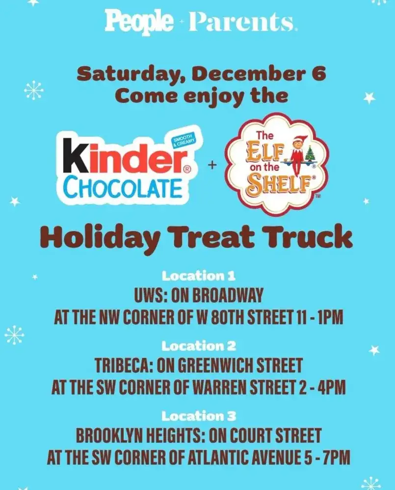 Kinder Chocolate x Elf on the Shelf Holiday Treat Truck