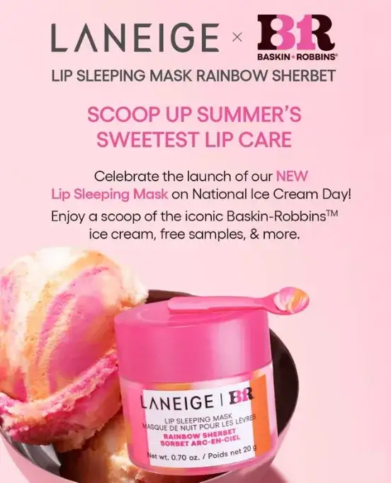 Laneige x Baskin-Robbins National Ice Cream Day