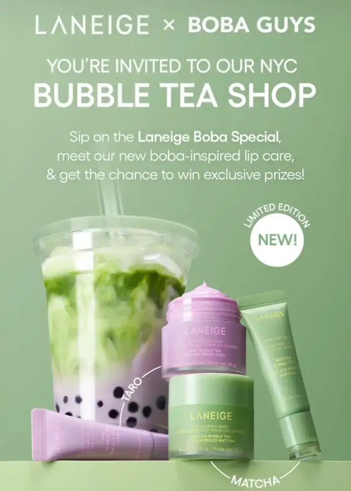 Laneige x Boba Guys Bubble Tea Shop