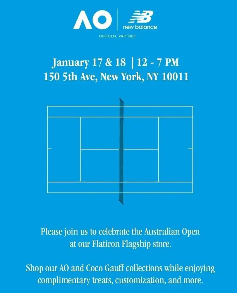 New Balance Australian Open Pop-Up