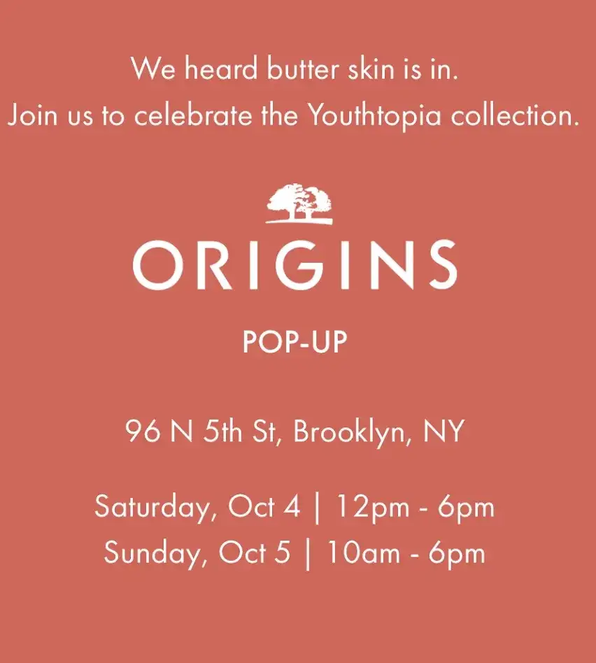 Origins Youthtopia Bakery Pop-Up