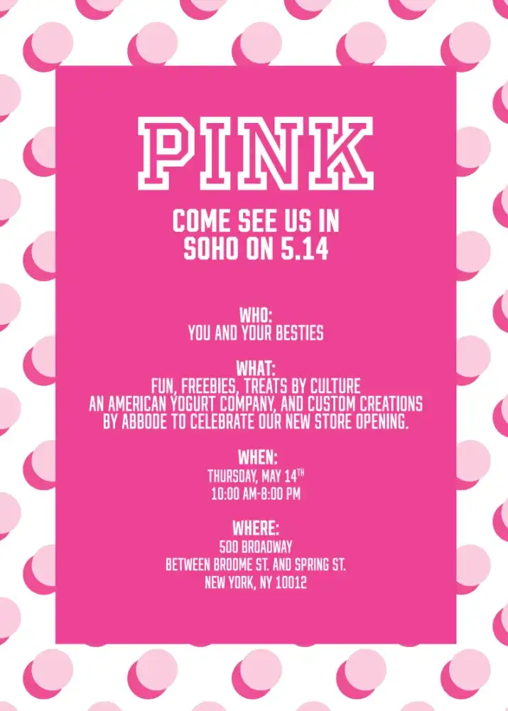 PINK SoHo Grand Opening