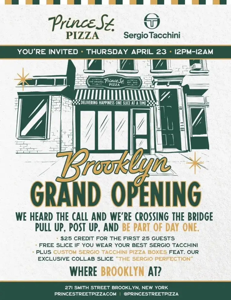 Prince Street Pizza Brooklyn Grand Opening