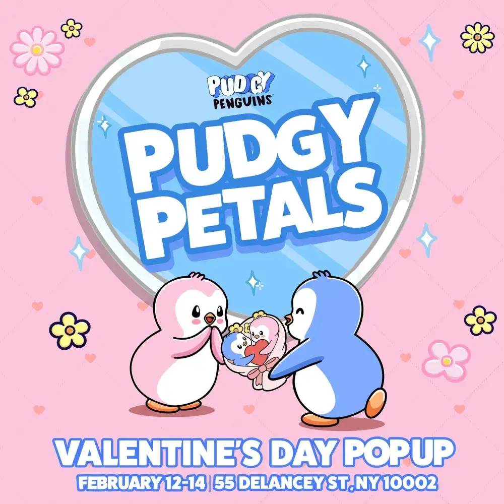 Pudgy Penguins Pudgy Petals Valentine's Day Pop-Up