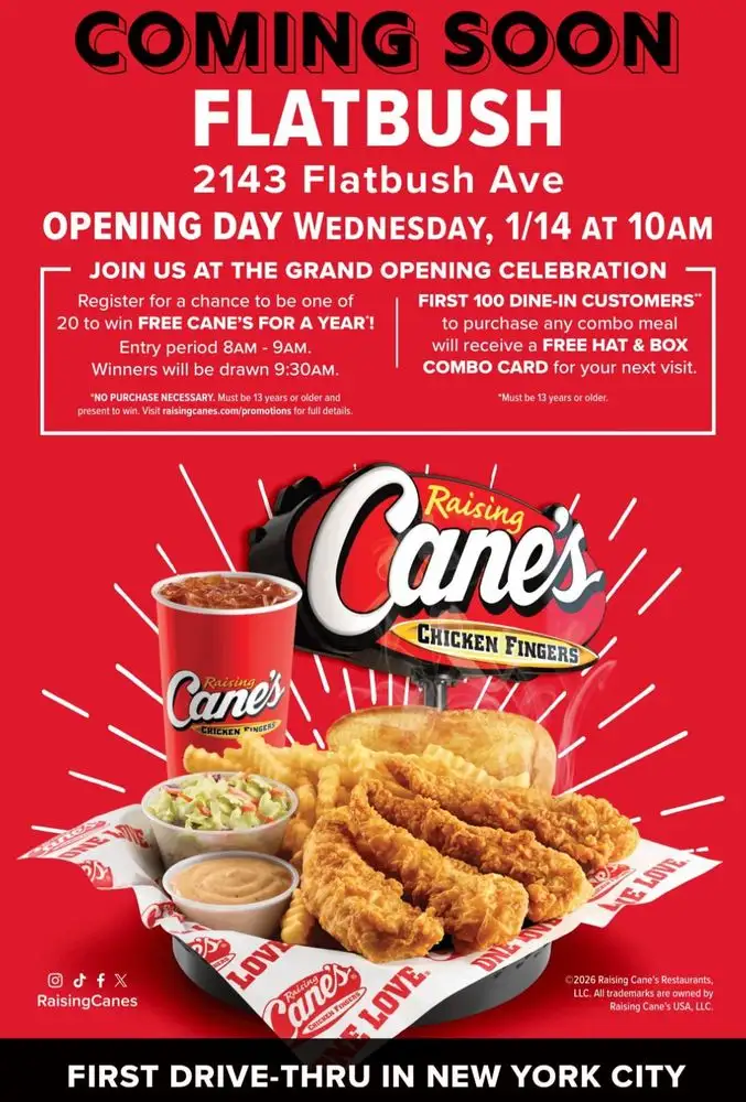 Raising Cane's Flatbush Grand Opening
