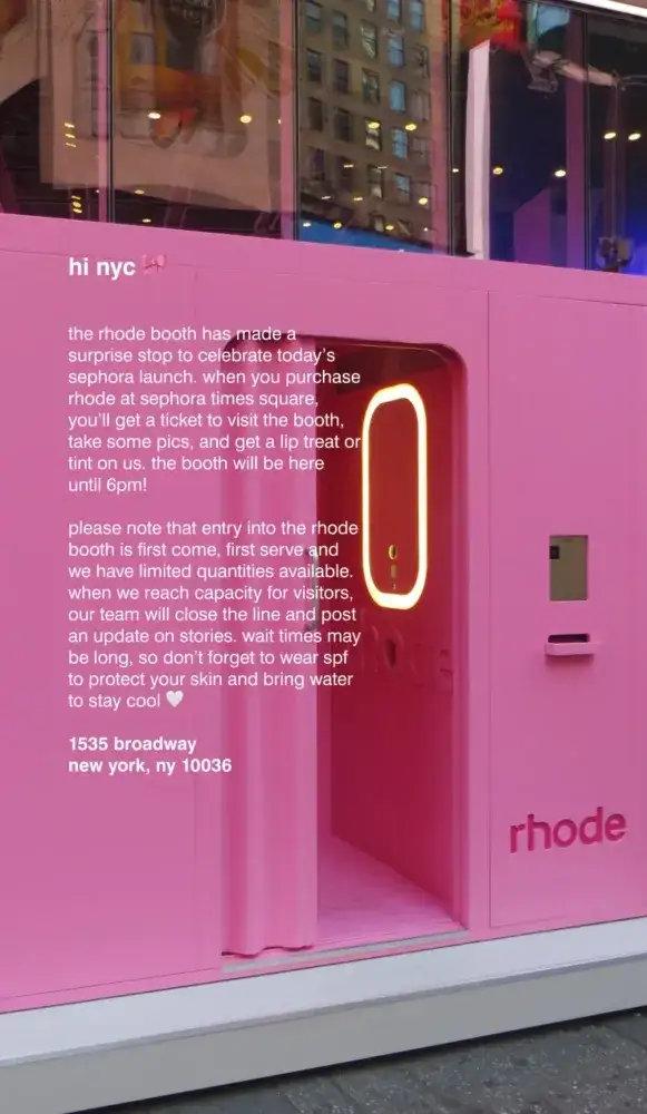 Rhode Booth at Sephora Times Square
