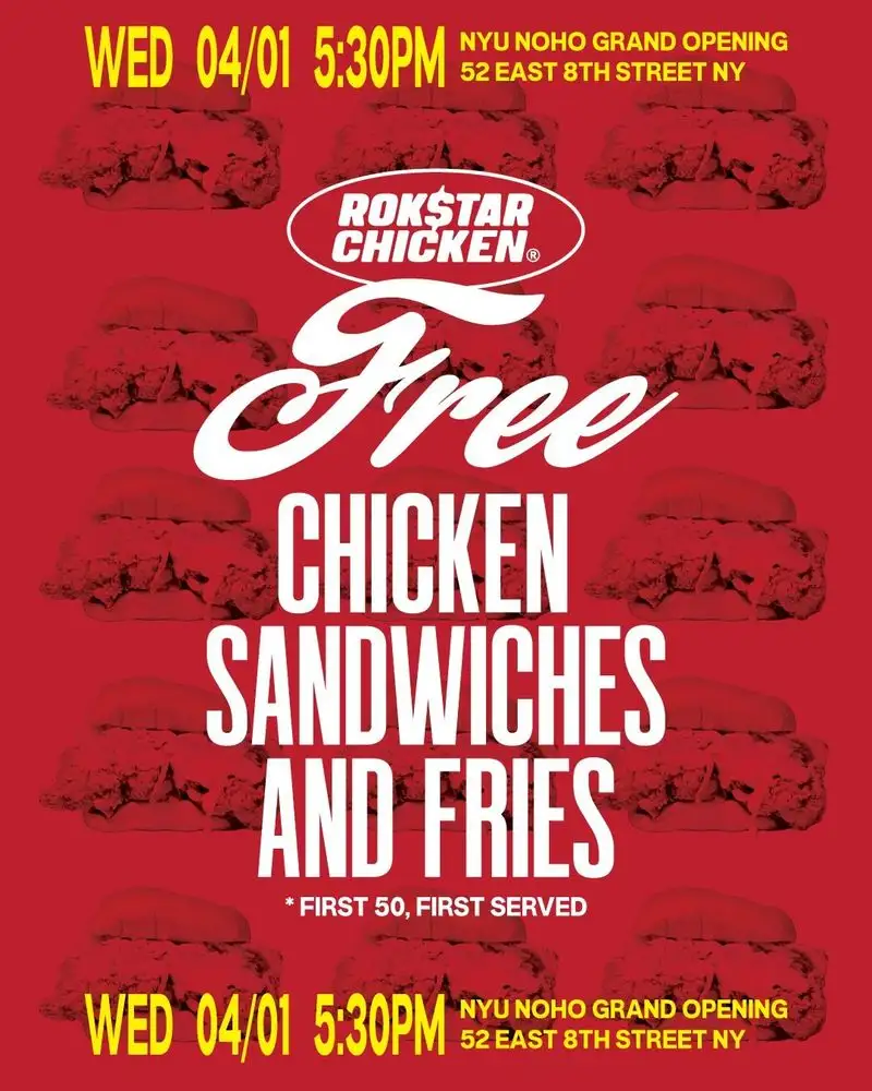 Rokstar Chicken NoHo Grand Opening