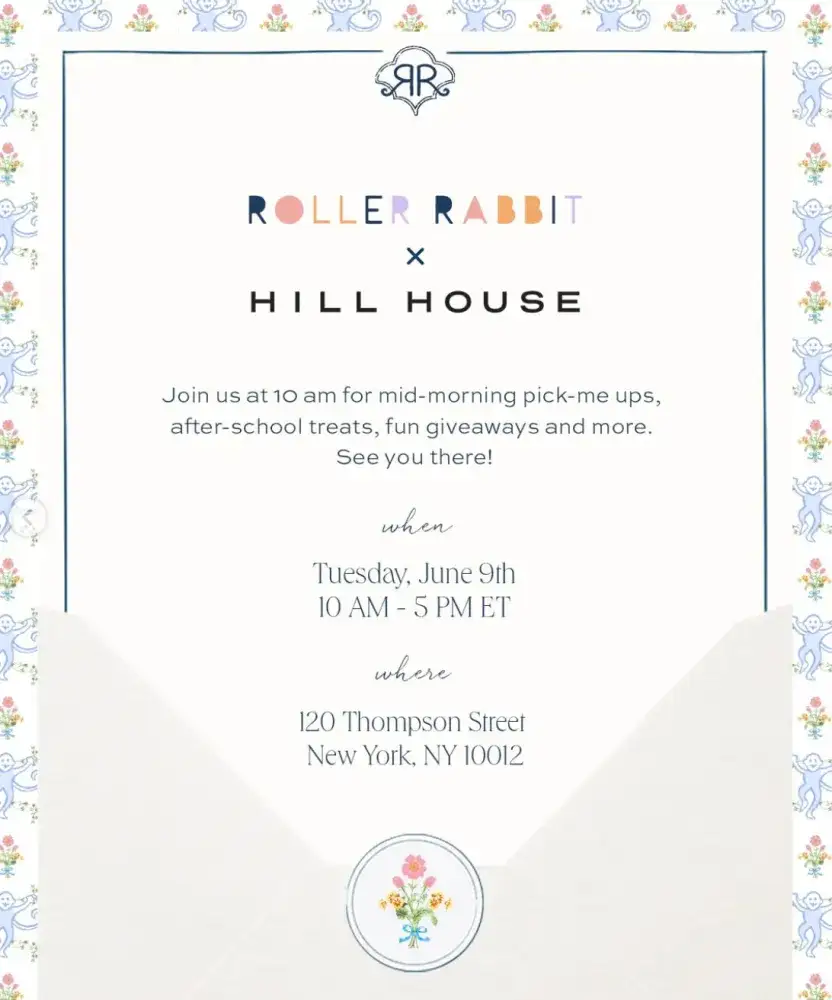 Roller Rabbit x Hill House Launch