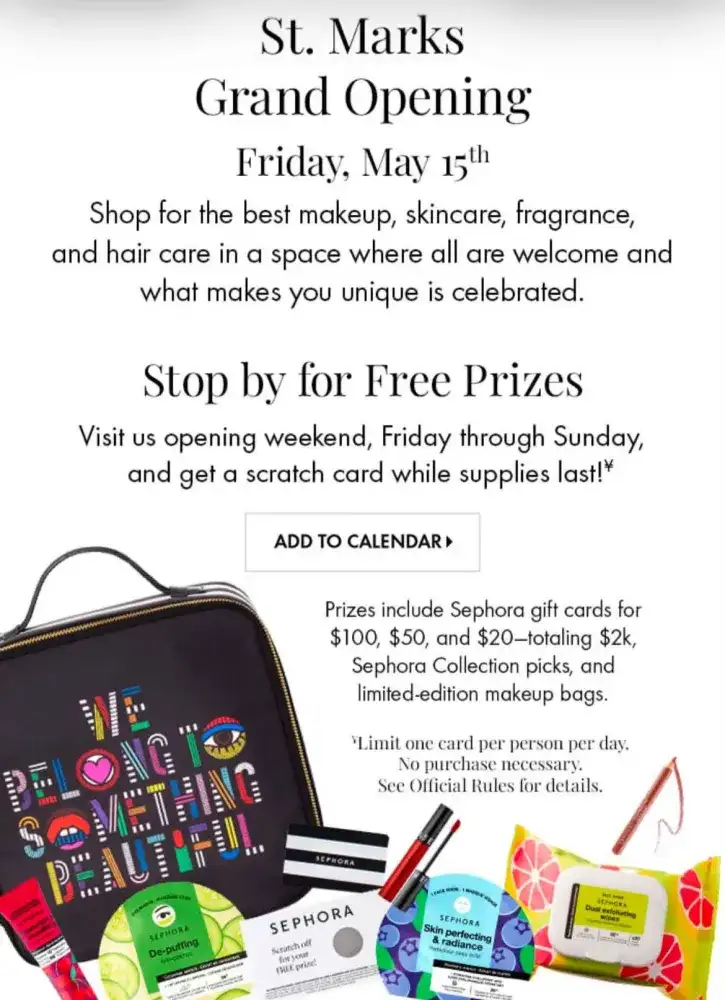 Sephora St. Marks Grand Opening