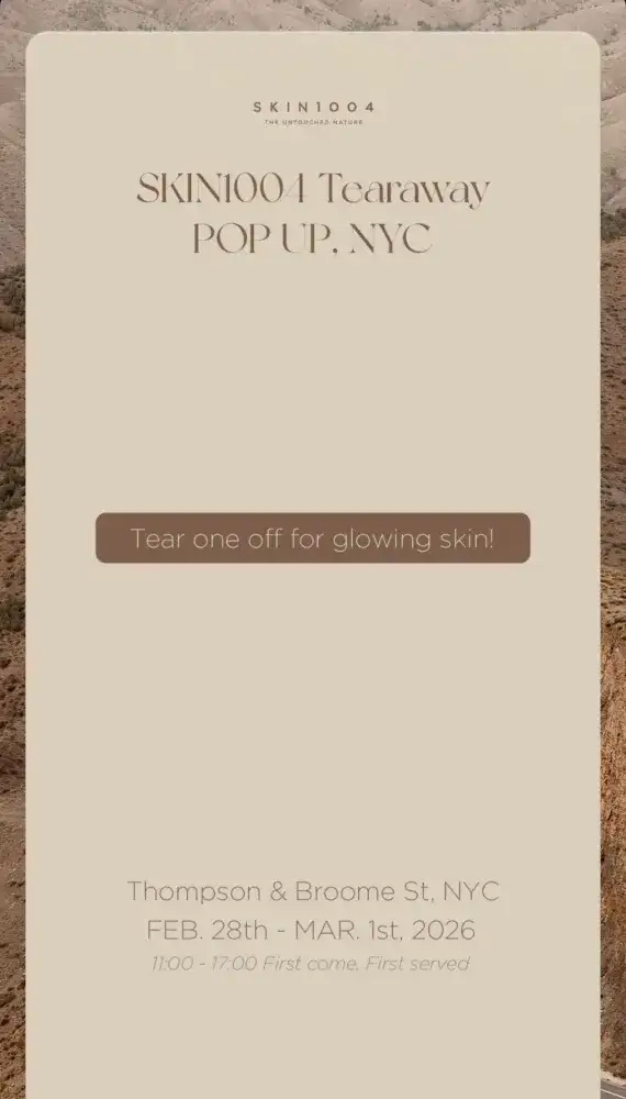 SKIN1004 Tearaway Pop-Up