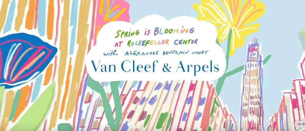 Spring is Blooming at Rockefeller Center with Van Cleef & Arpels