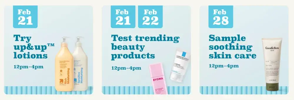 Target Skincare Events