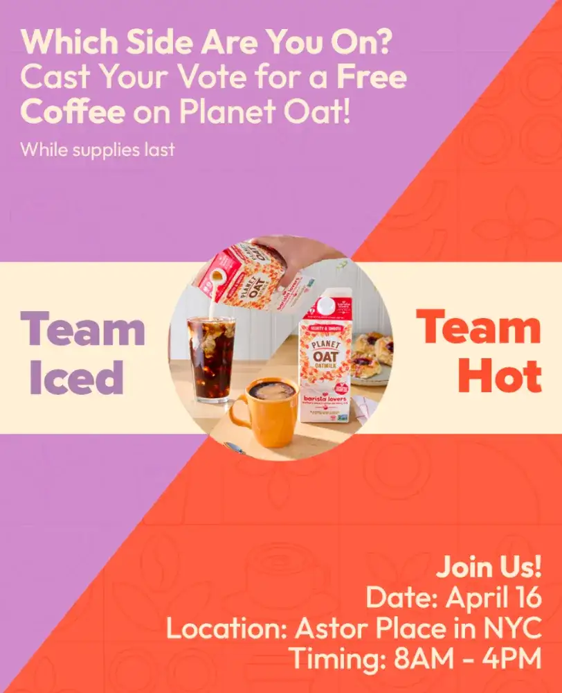 The Planet Oat Great Coffee Debate Pop Up