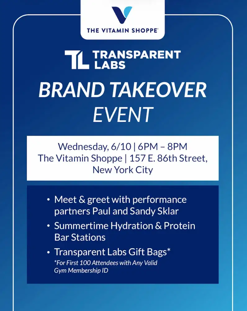 The Vitamin Shoppe x Transparent Labs Brand Takeover Event