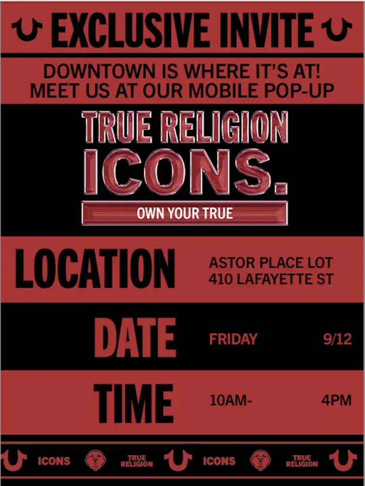 True Religion Own Your True Pop-Up Truck