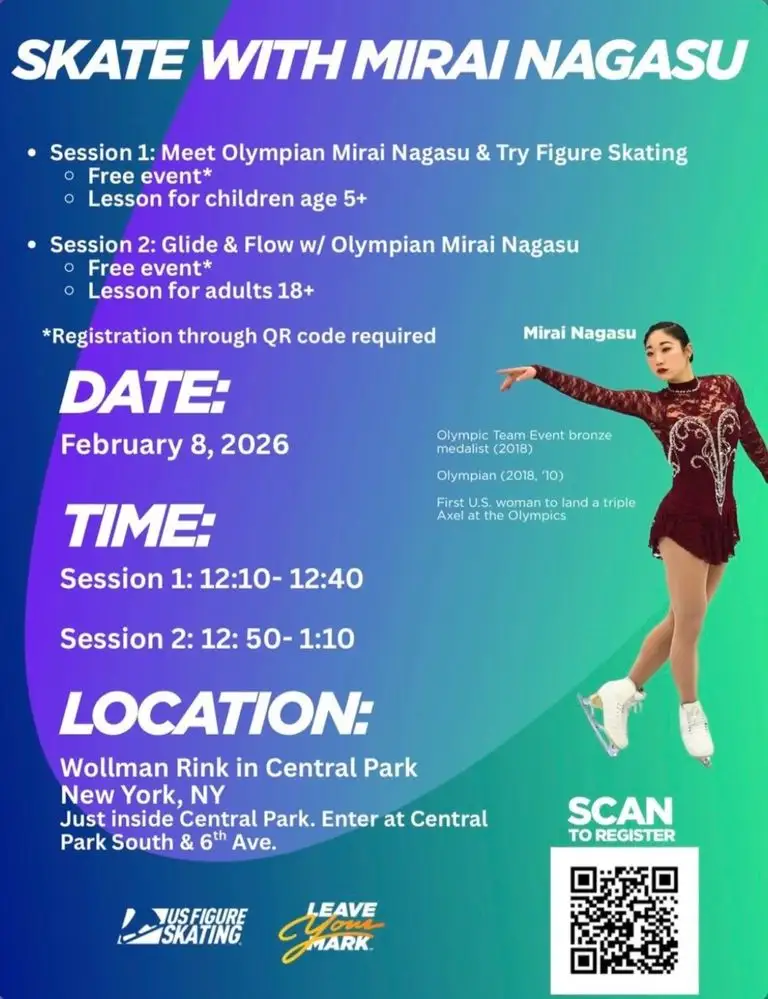 Wollman Rink Skate with Mirai Nagasu