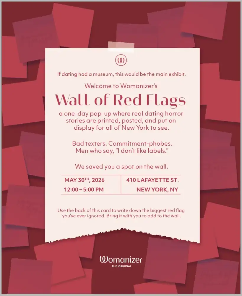 Womanizer Wall of Red Flags