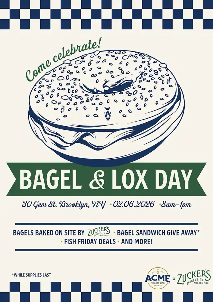 Zucker’s x Acme Smoked Fish: Bagel & Lox Day