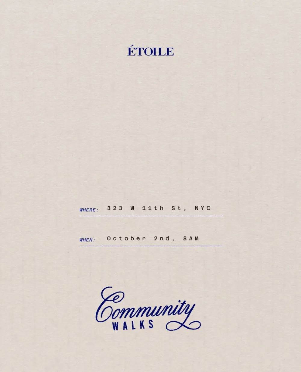 ÉTOILE Community Walk
