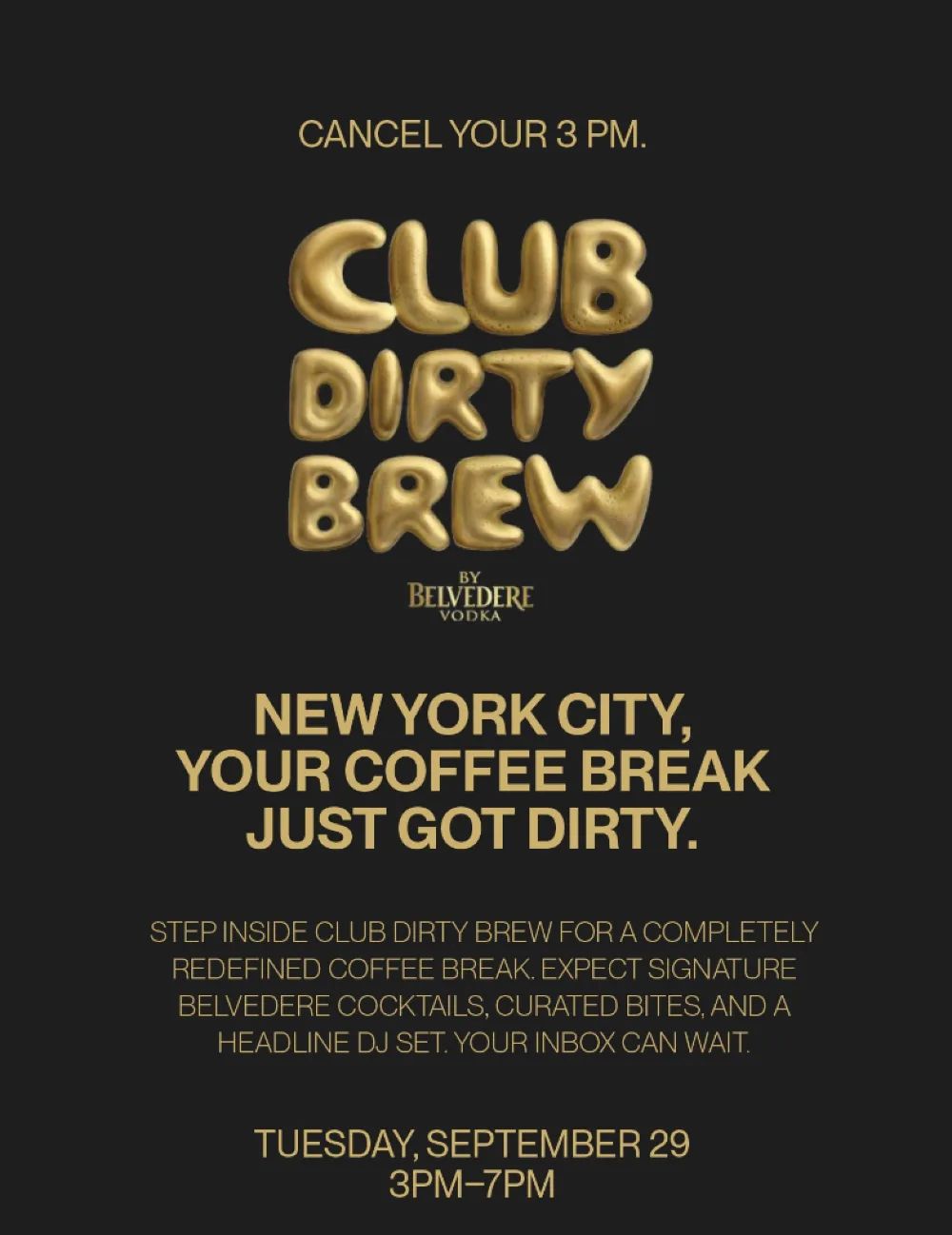 Club Dirty Brew by Belvedere Vodka